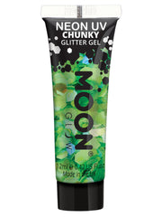 Moon Glow - Neon UV Chunky Glitter Gel, Green - 1