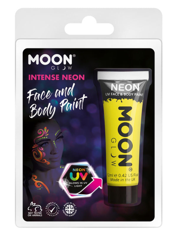 Moon Glow Intense Neon UV Face Paint, Intense Yell - 2