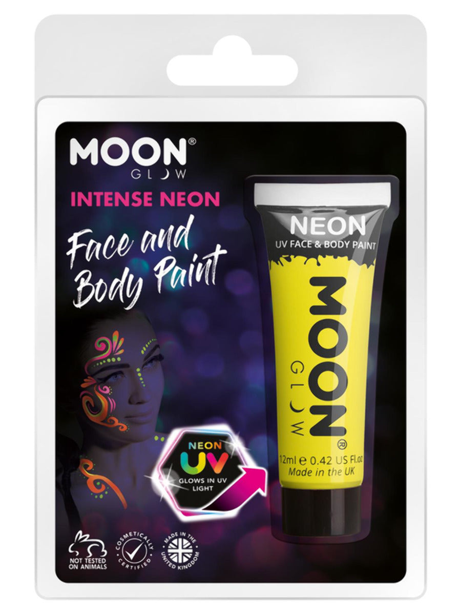 Moon Glow Intense Neon UV Face Paint, Intense Yell - 1