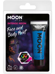 Moon Glow Intense Neon UV Face Paint, Intense Blue 1