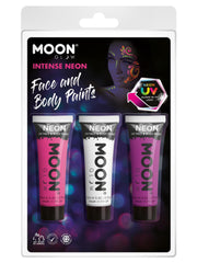 Moon Glow Intense Neon UV Face Paint, Hot Pink - 1