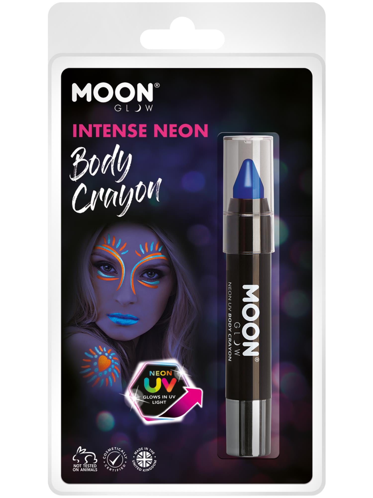 Moon Glow Intense Neon UV Body Crayons, Intense Bl 1