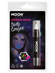 Moon Glow Intense Neon UV Body Crayons, White - 1