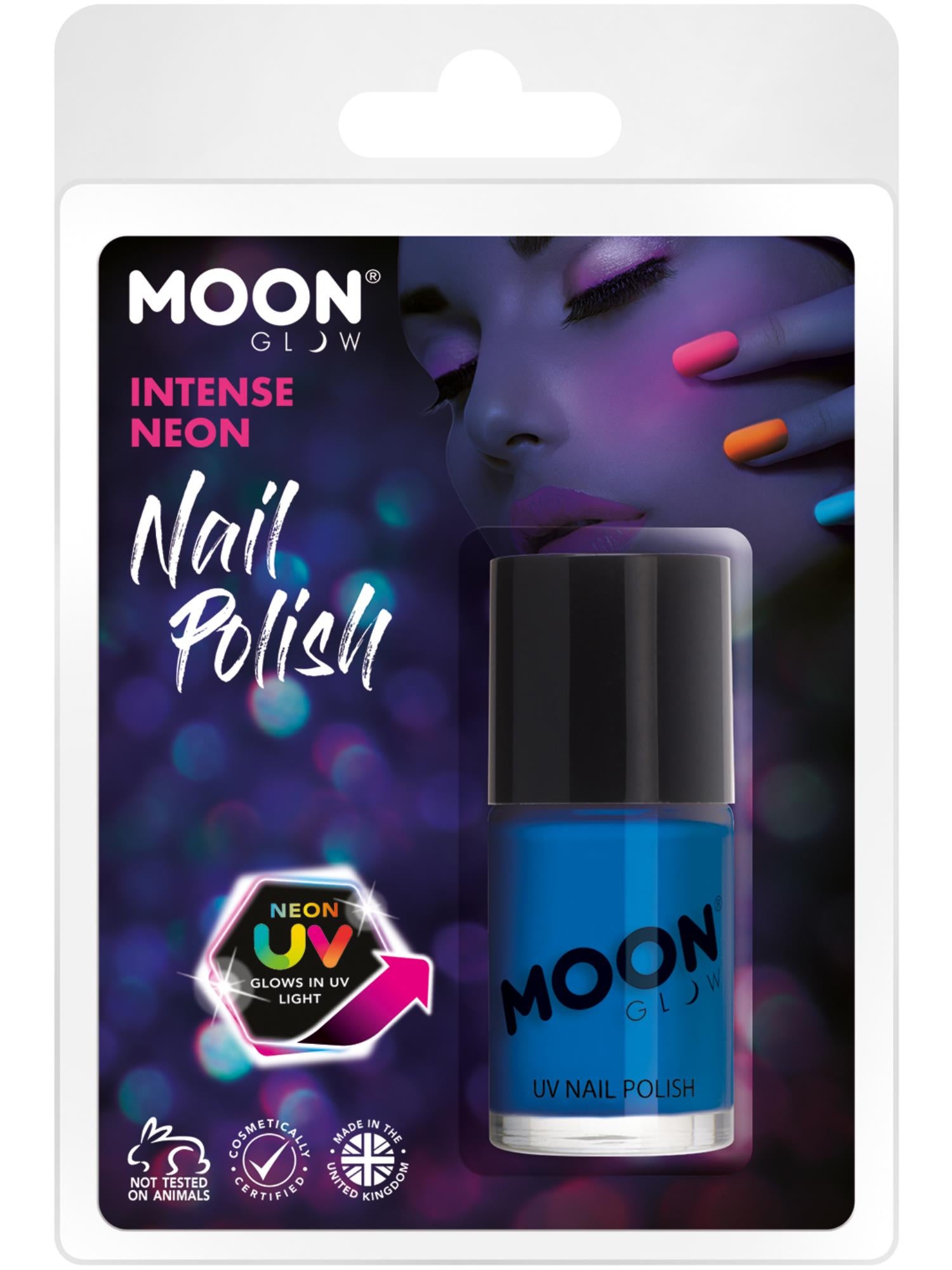Moon Glow Intense Neon UV Nail Polish, Intense Blu 1