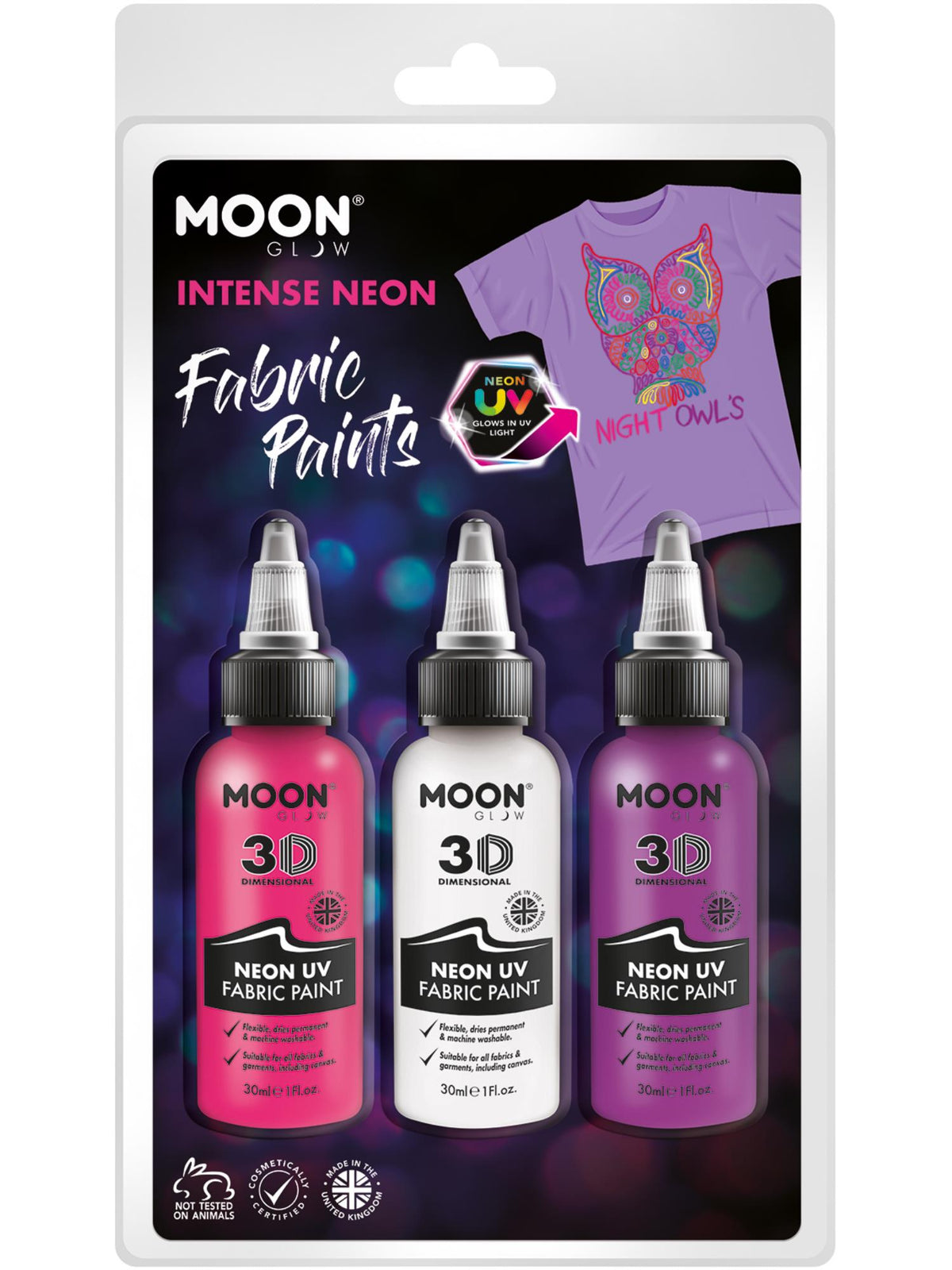 Moon Glow - Neon UV Intense Fabric Paint, 1