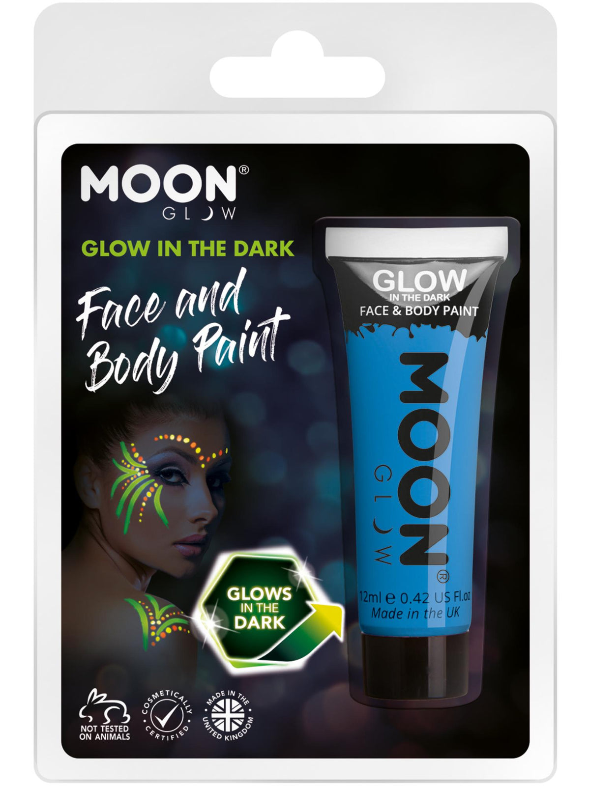 Moon Glow - Glow in the Dark Face Paint, Blue 1