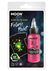 Moon Glow - Glow in the Dark Fabric Paint, Pink - 1
