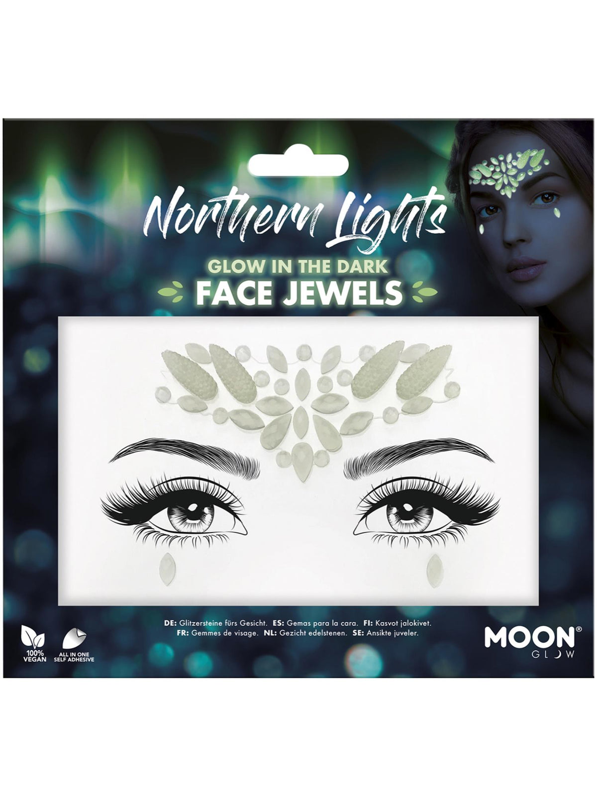 Moon Glow Face Jewels, Northern Lights 1