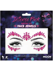 Moon Glow Face Jewels, Intense Pink 1