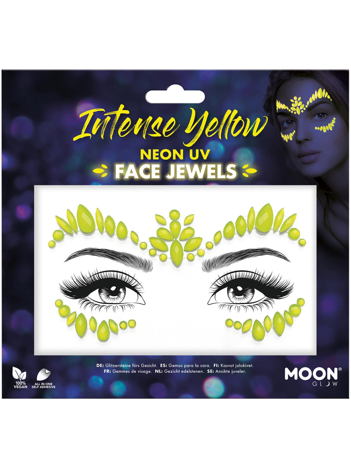 Moon Glow Face Jewels, Intense Yellow 1