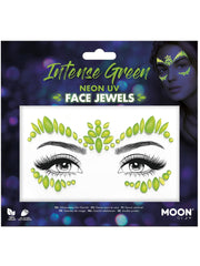 Moon Glow Face Jewels, Intense Green - 1