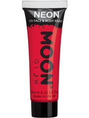Moon Glow Intense Neon UV Face Paint, Intense Red 1
