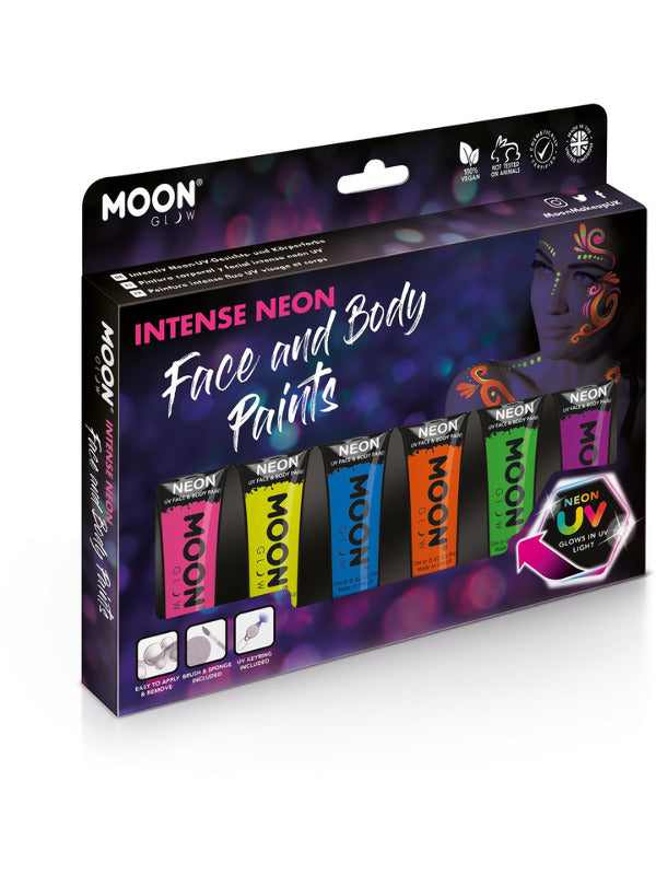 Moon Glow Intense Neon UV Face Paint, Assorted - 2