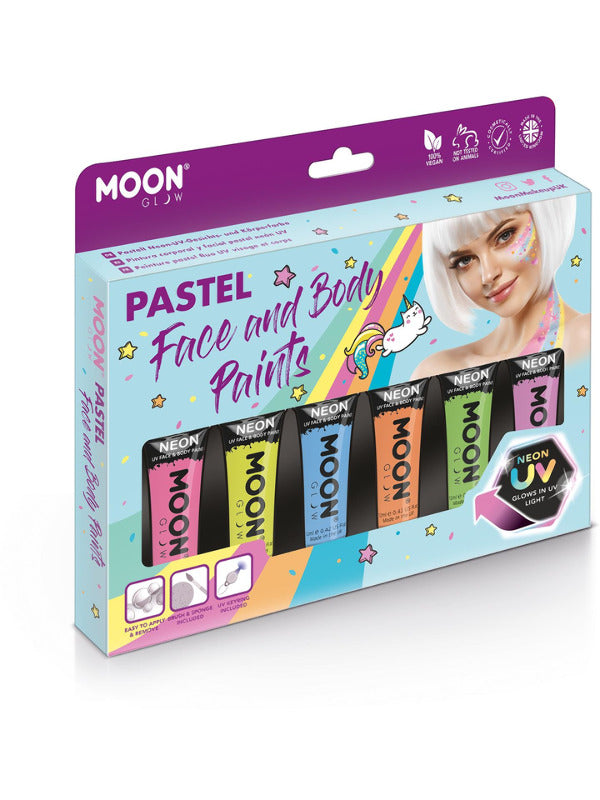 Moon Glow Pastel Neon UV Face Paint Boxset, Assort - 2