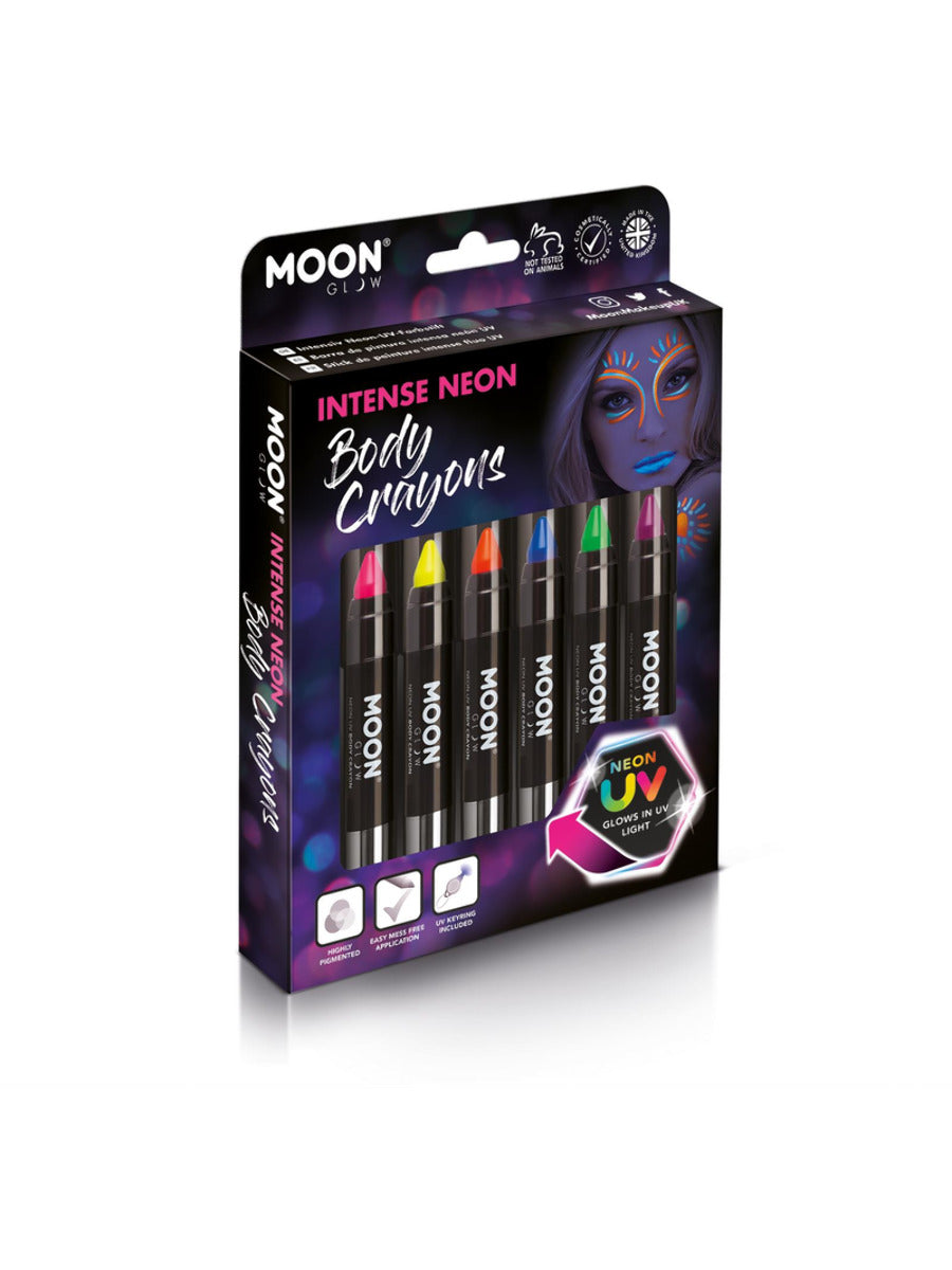 Moon Glow Intense Neon UV Body Crayons, Assorted - 1