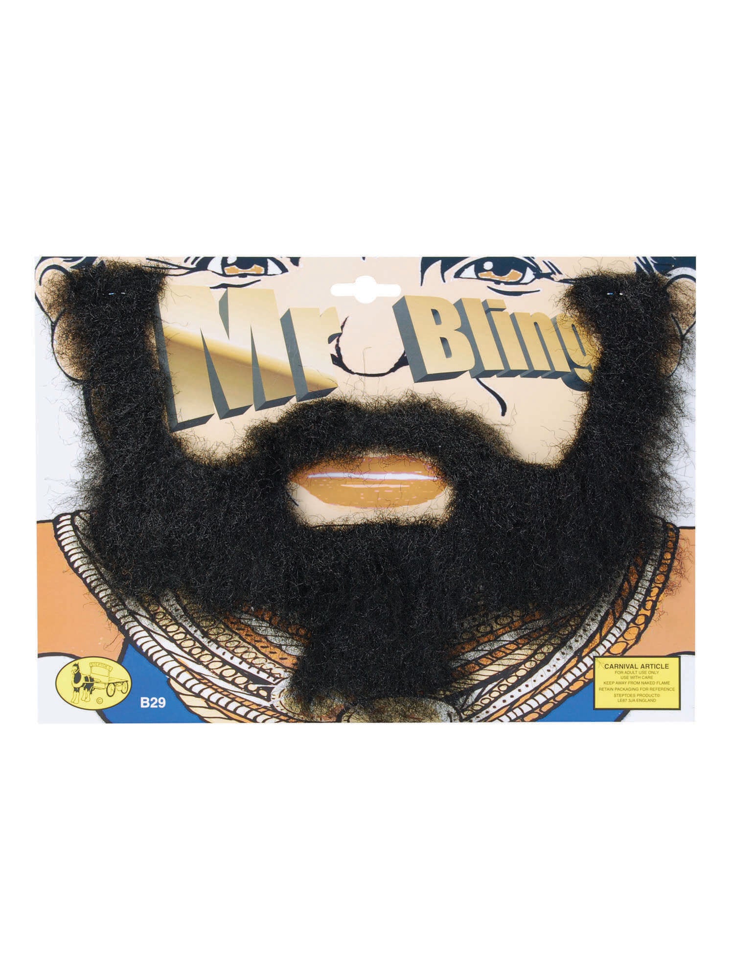 Mr Bling Beard + Tash Set