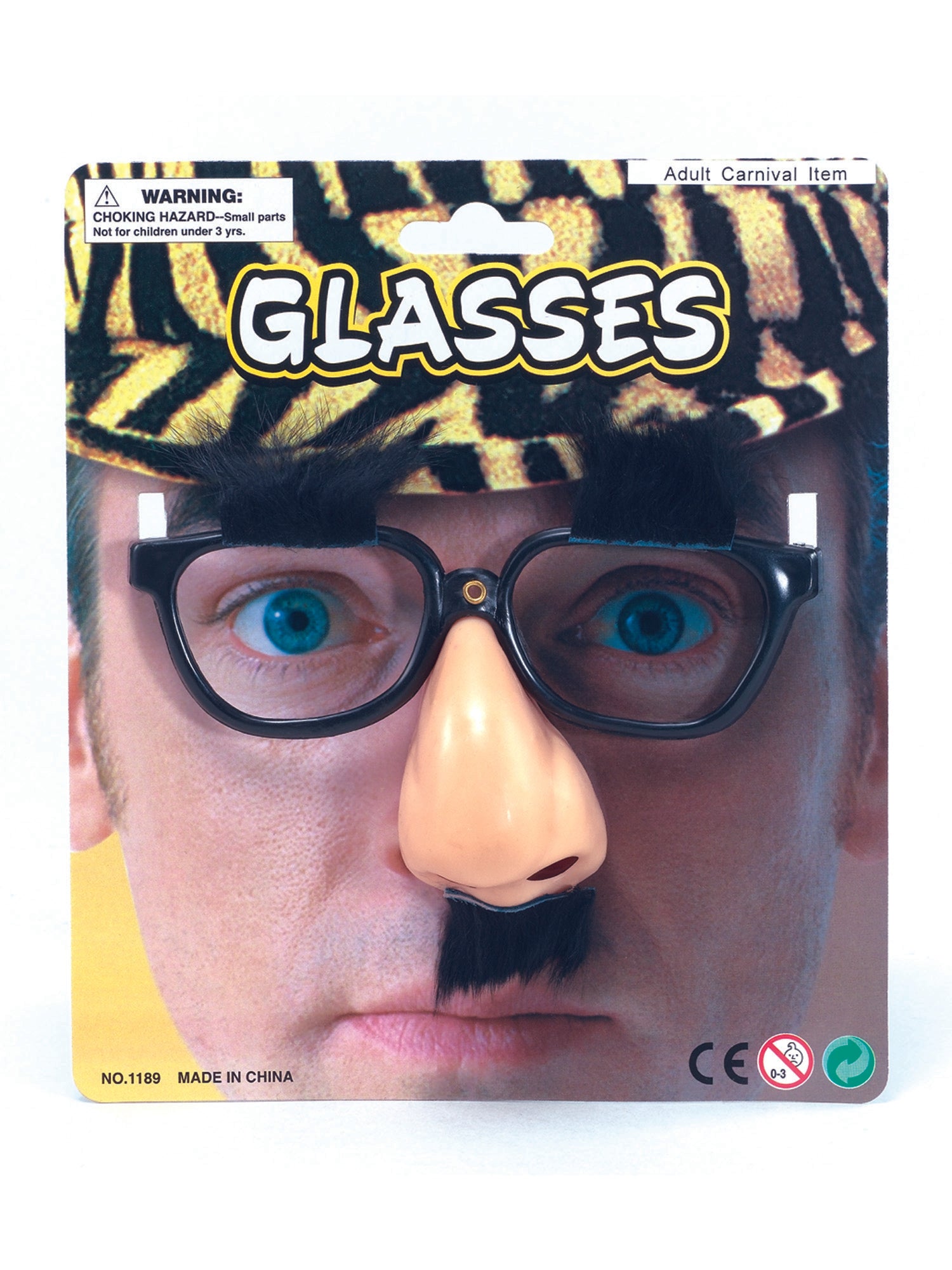 Novelty Glasses with Nose, yebrows & Tash