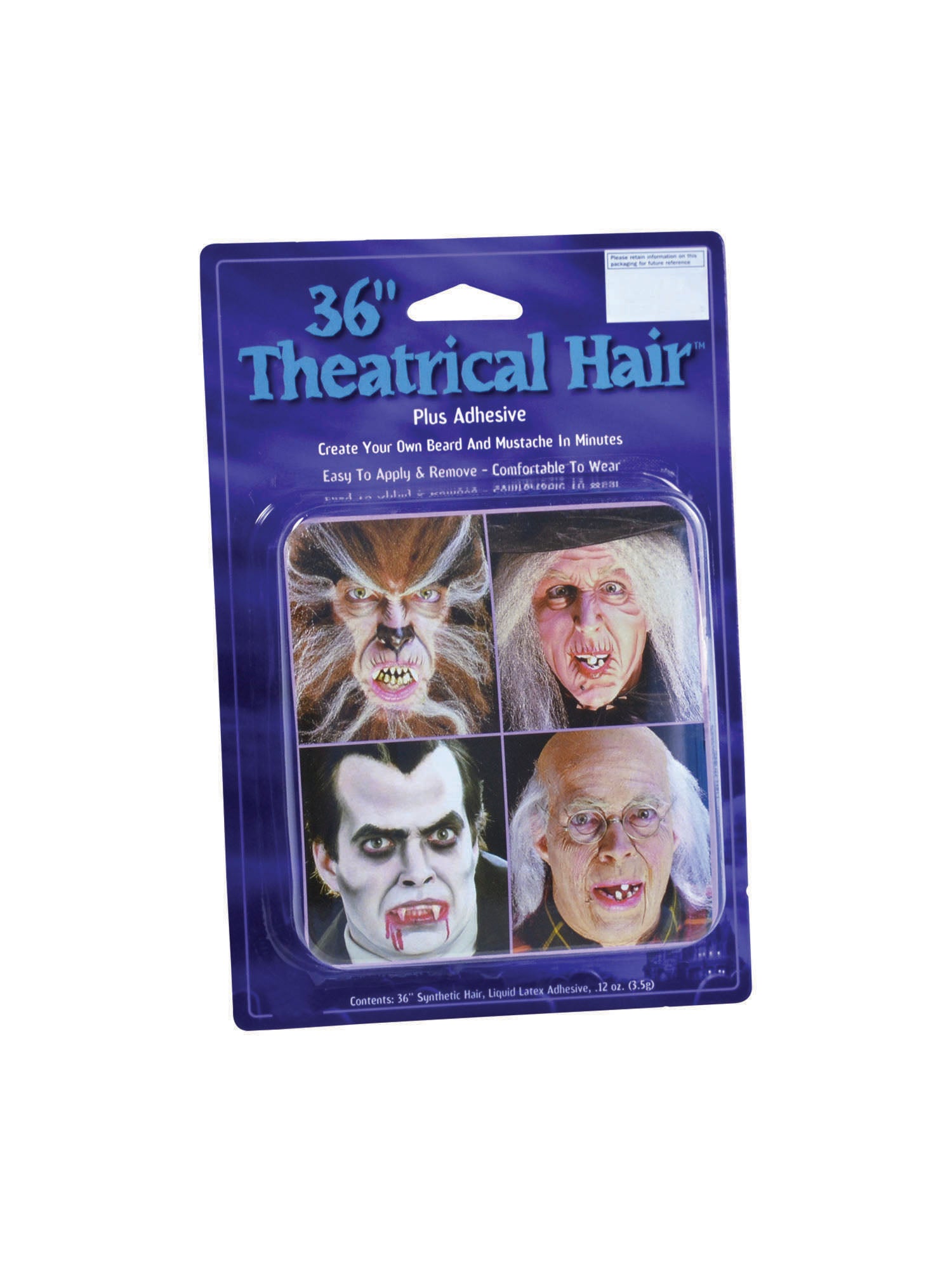Theatrical Hair 36in Grey