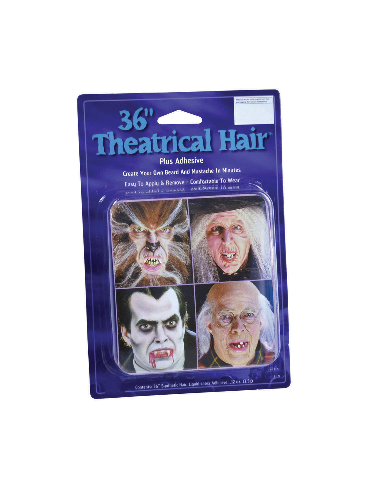 Theatrical Hair 36in Grey 1
