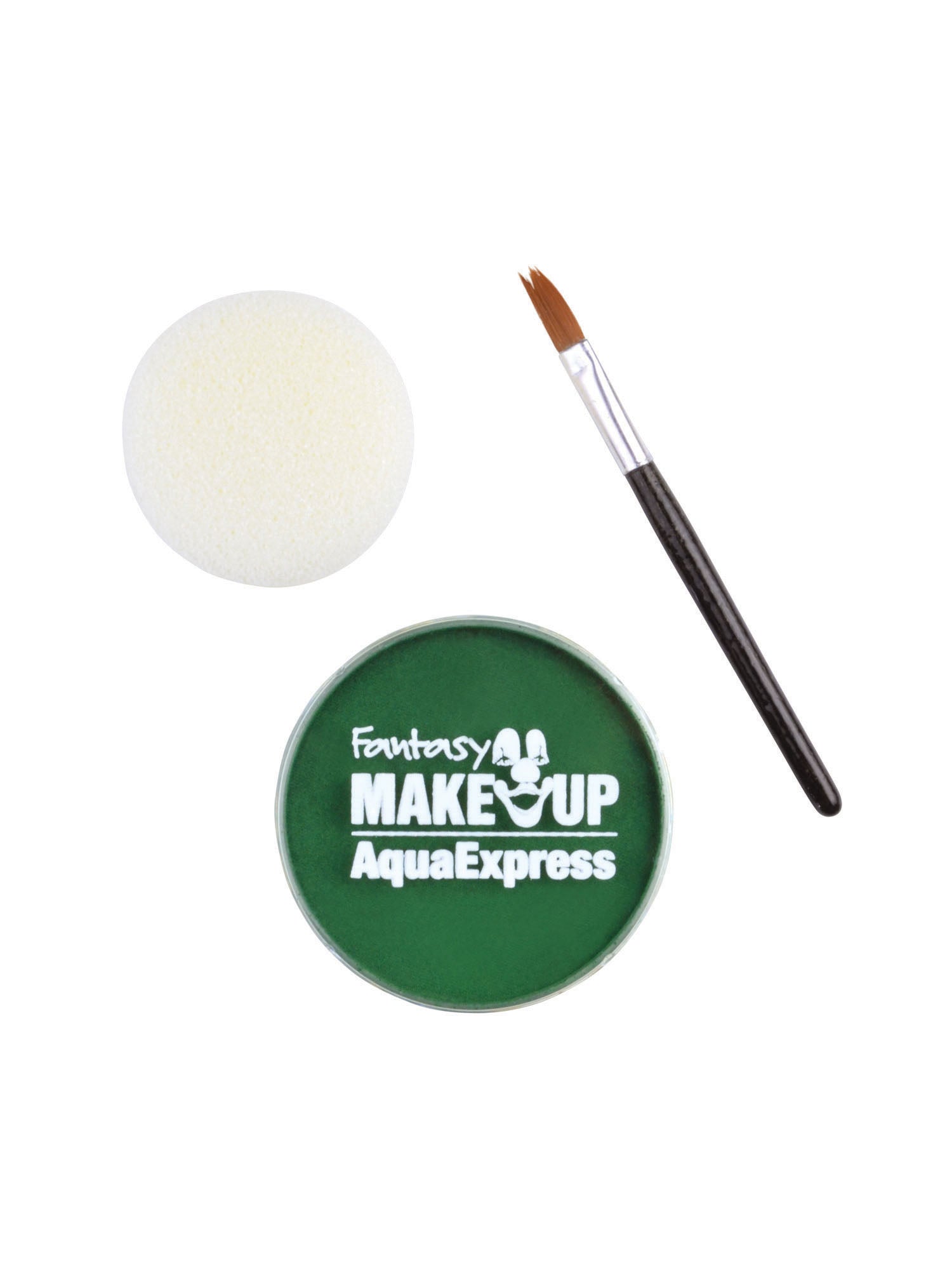 Aqua Makeup Green 15g Sponge + Brush