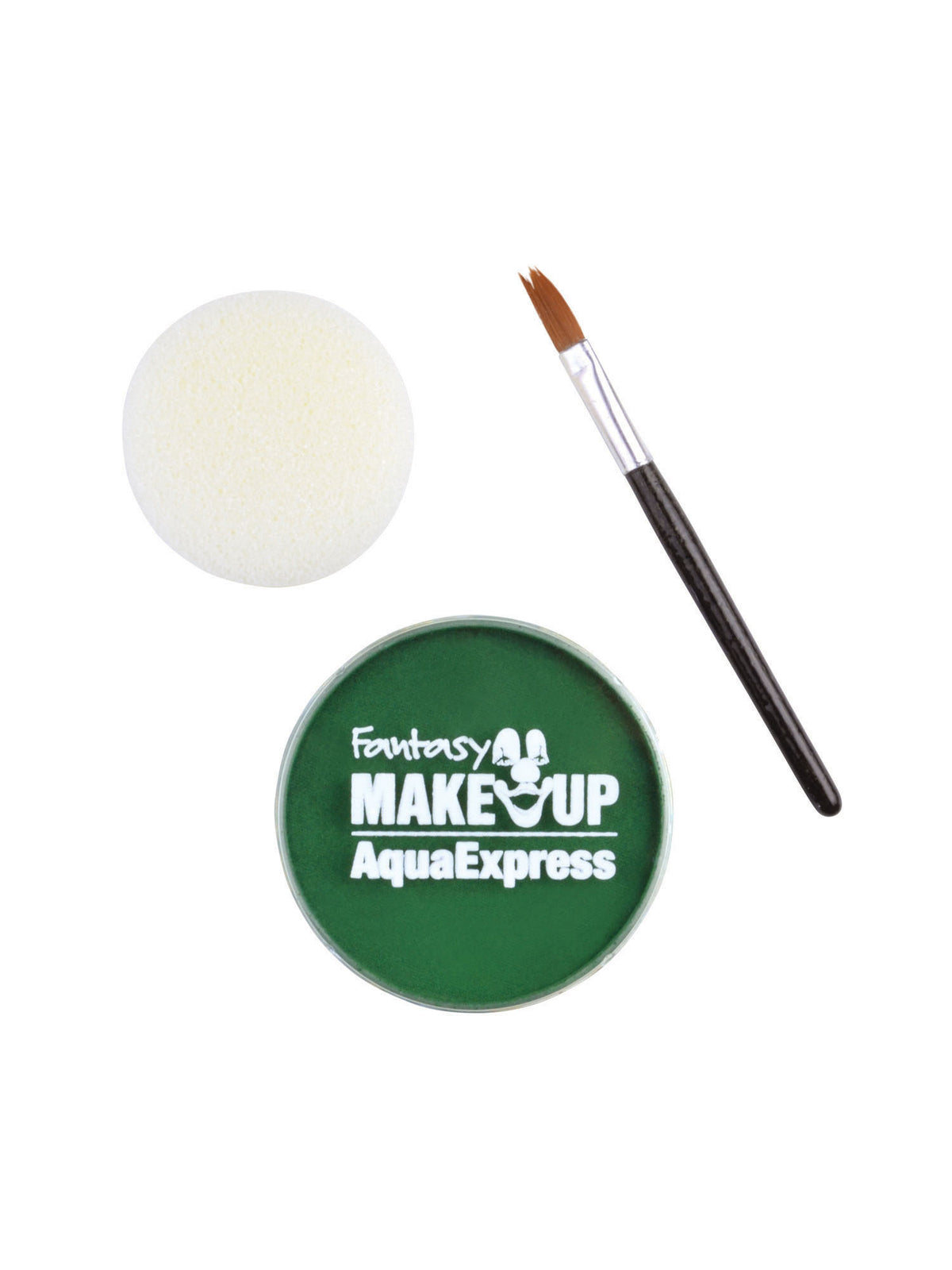 Aqua Makeup Green 15g Sponge + Brush 1