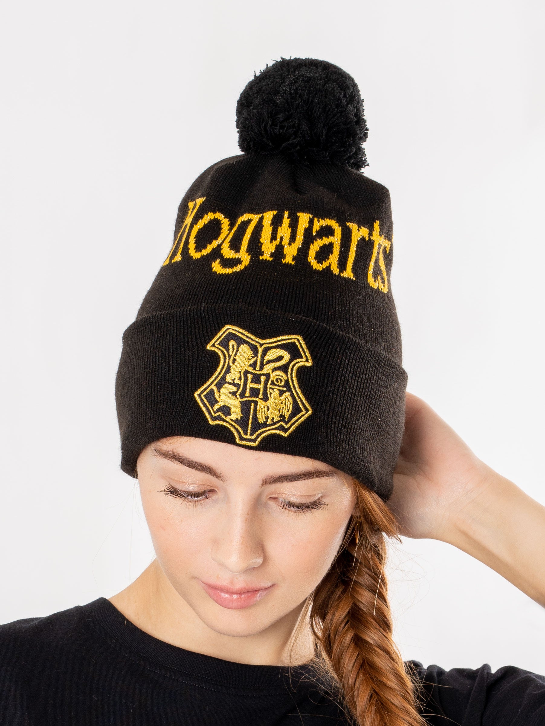 Hogwarts Black And Gold Harry Potter Beanie