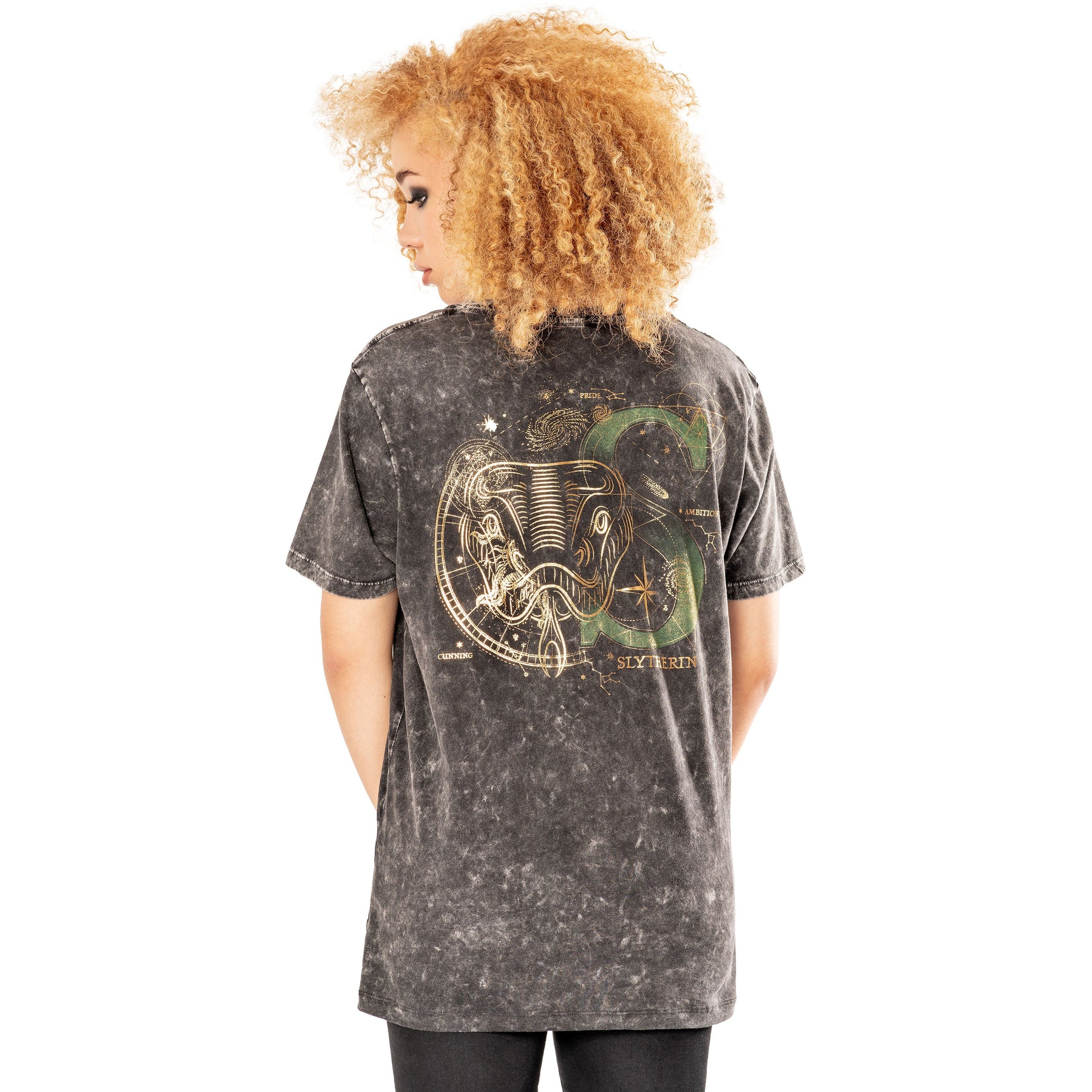 Slytherin Acid Wash Harry Potter Unisex T-Shirt 2