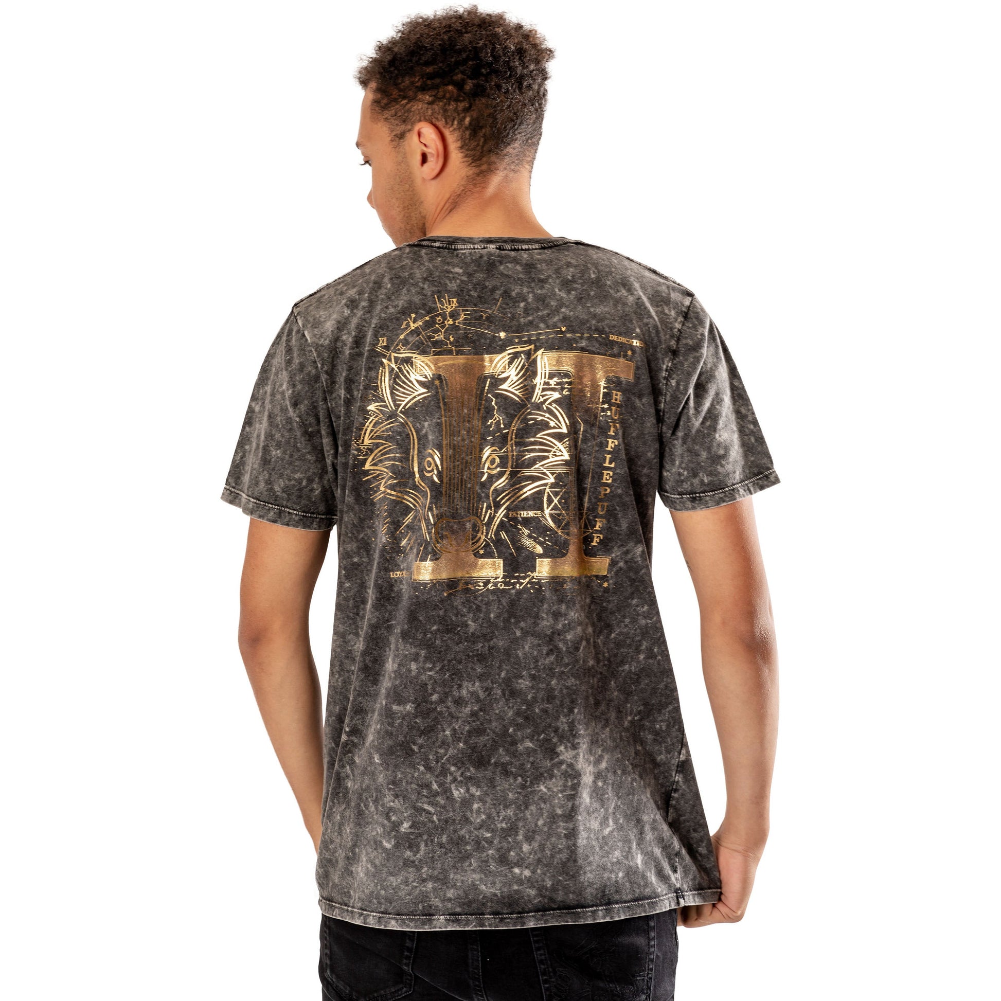 Hufflepuff Acid Wash Harry Potter Unisex T-Shirt 2