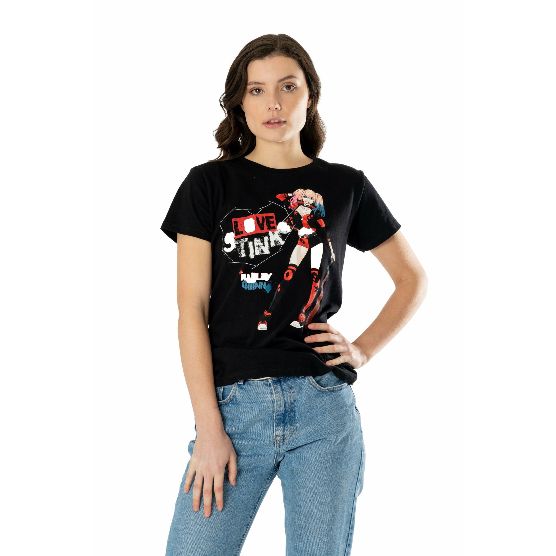 Harley Quinn Black Love Stinks T-Shirt