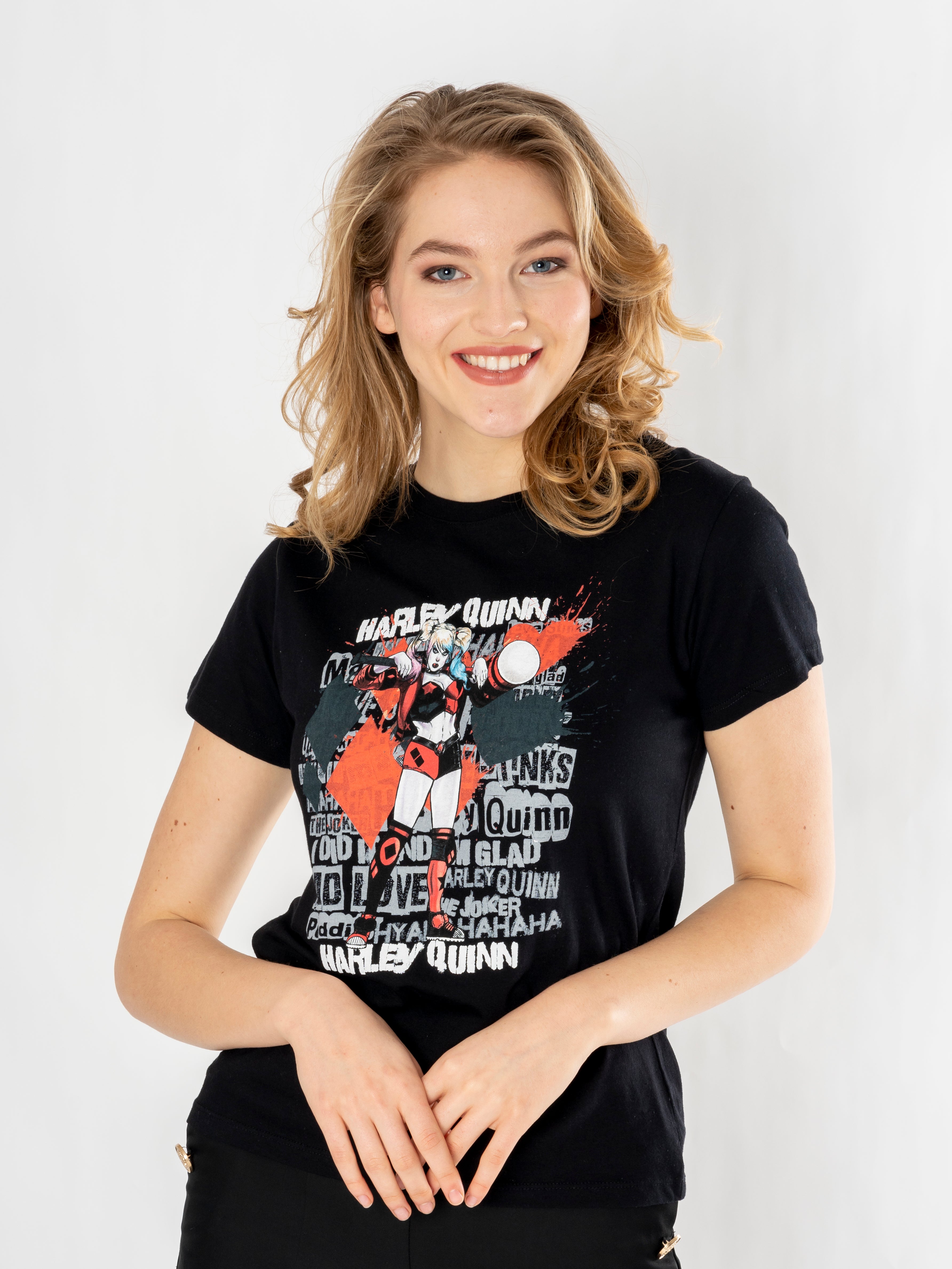 Harley Quinn Black Graffiti Unisex T-Shirt