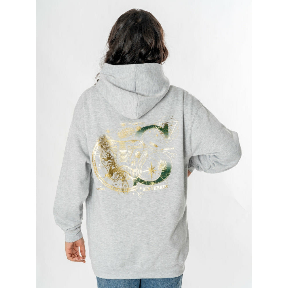 Harry Potter Unisex Grey Marl Slytherin Zodiac Hoodie 4