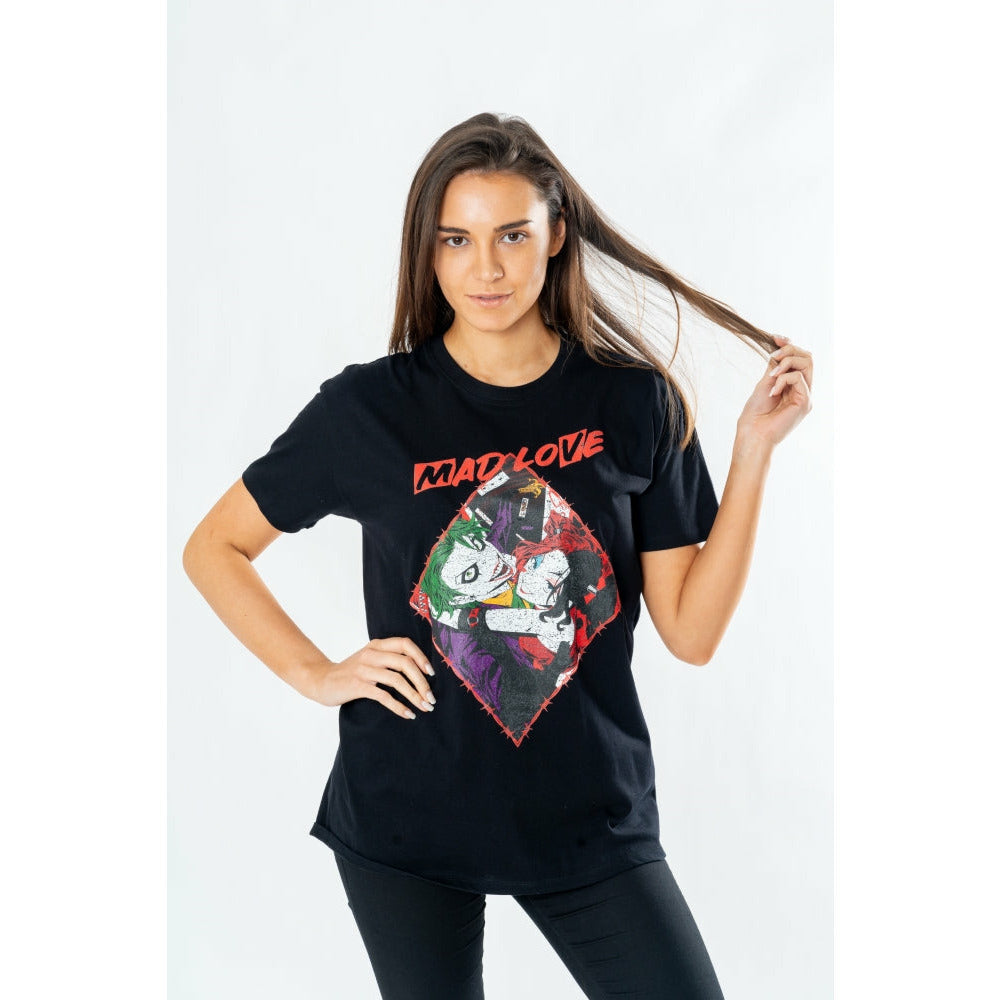 Harley Quinn Adult Black Mad Love T-Shirt 2