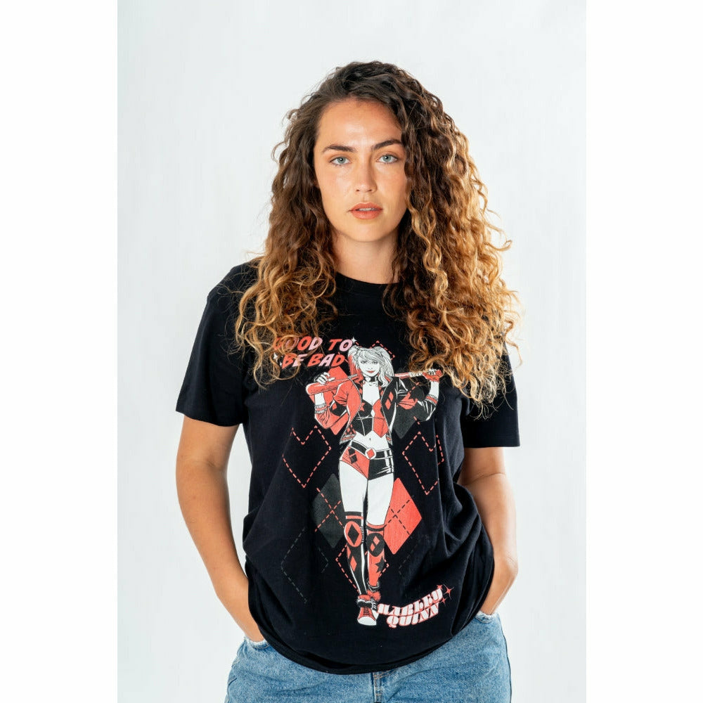 Harley Quinn Adult Black Got To Be Bad T-Shirt 2