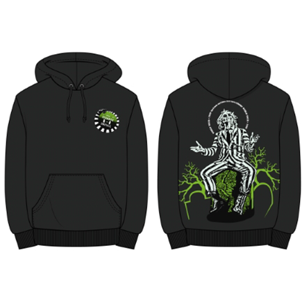 Beetlejuice Adult Unisex Black Front and Back World Tour Hoodie 1