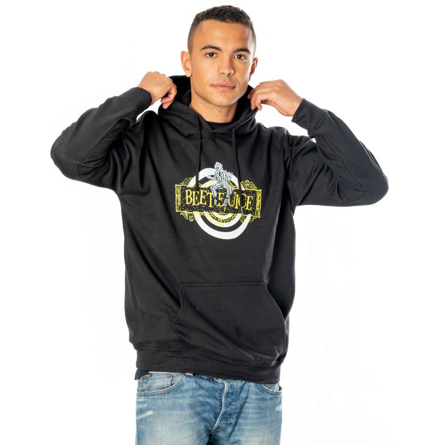 Beetlejuice Adult Unisex Black Spiral Hoodie 2