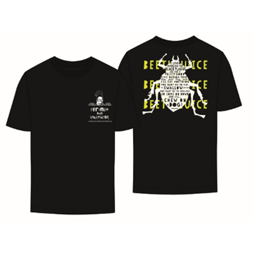 Beetlejuice Adult Unisex Black Front and Back Strange T-Shirt 1