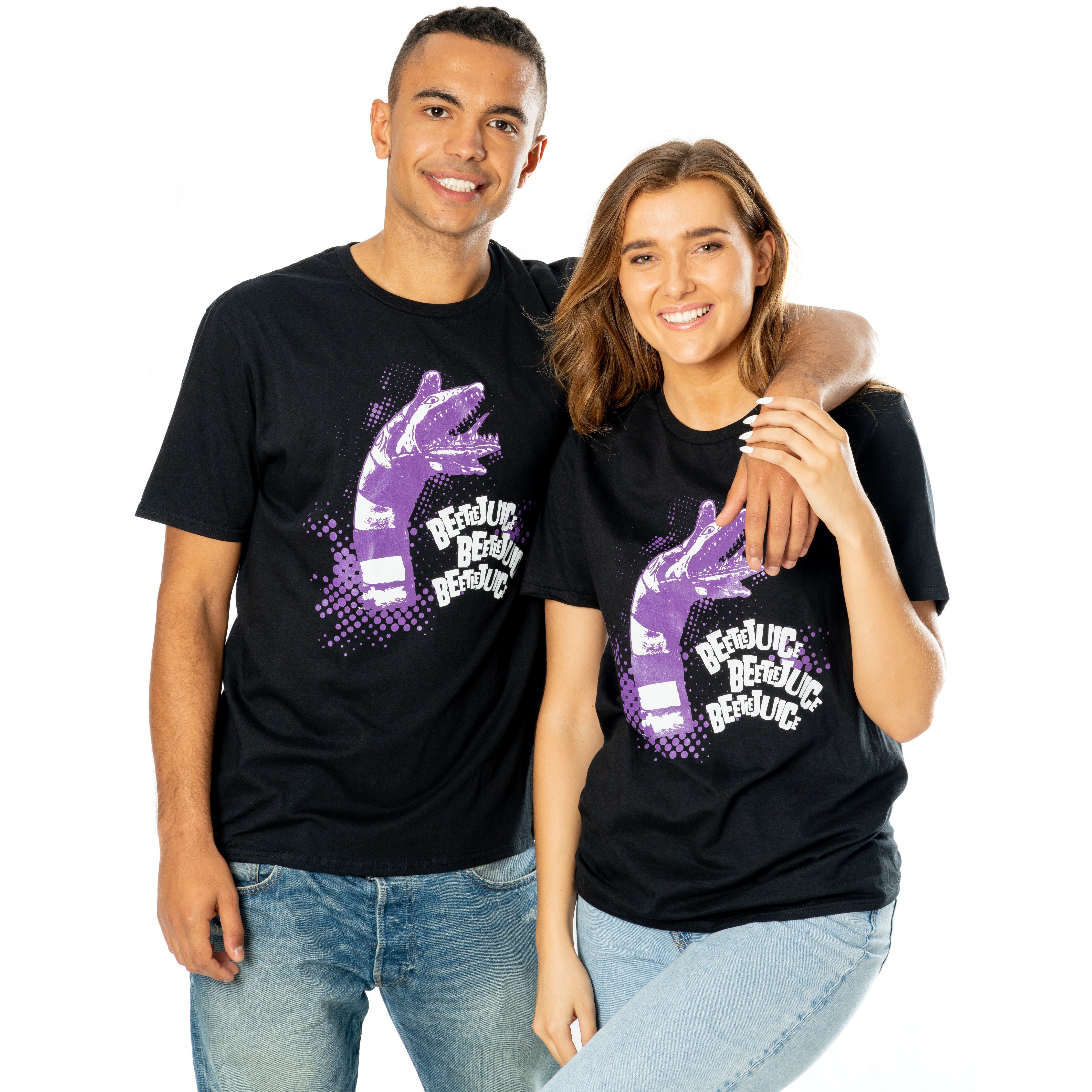 Beetlejuice Adults Unisex Black Sandworm T-Shirt 3