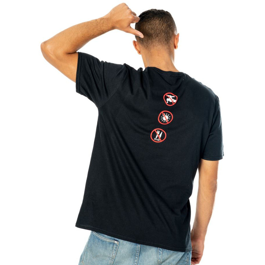 Gremlins Adult Unisex Black Front And Back Rules T-Shirt 1