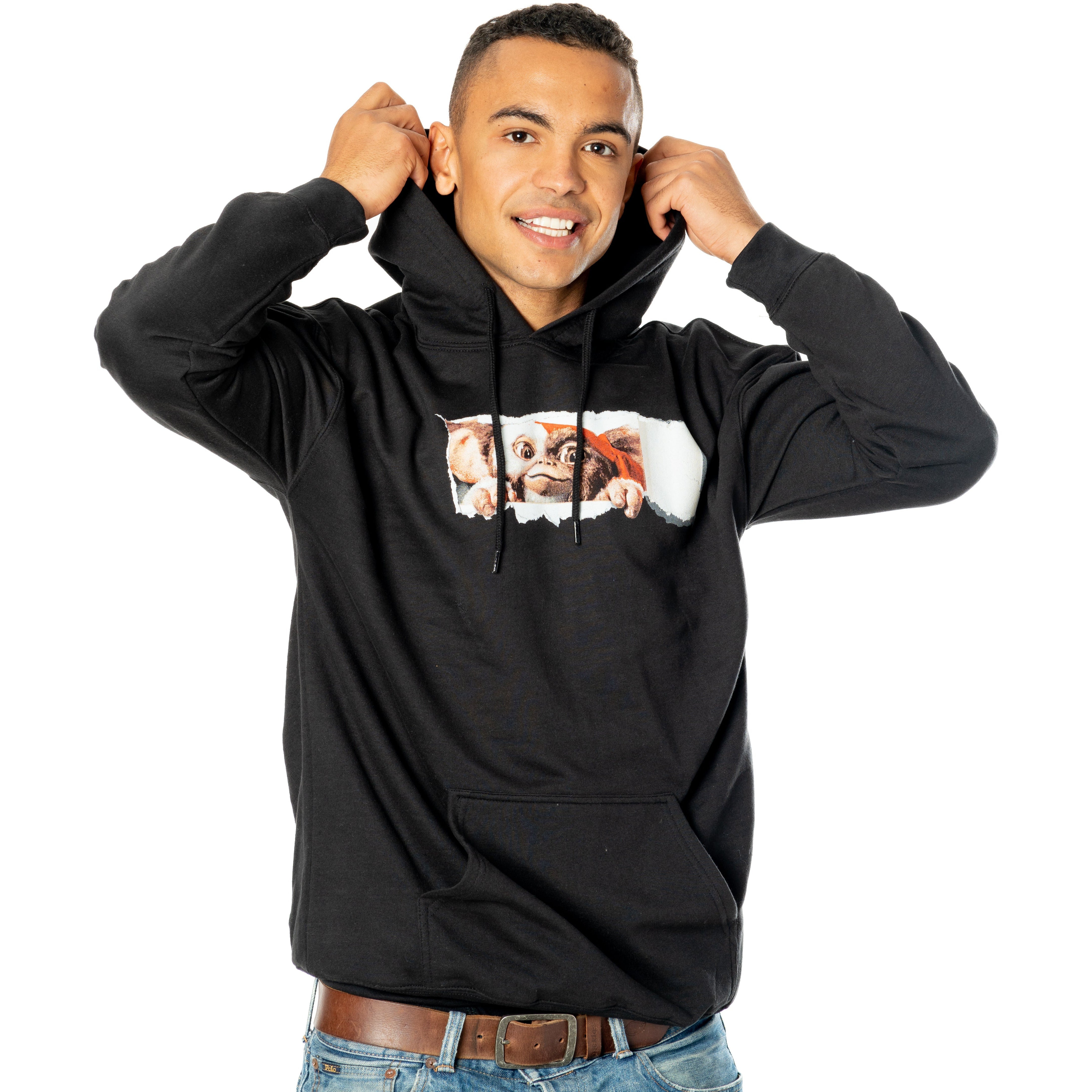 Gremlins Adult Unisex Black Front and Back Tear-Away Hoodie 1