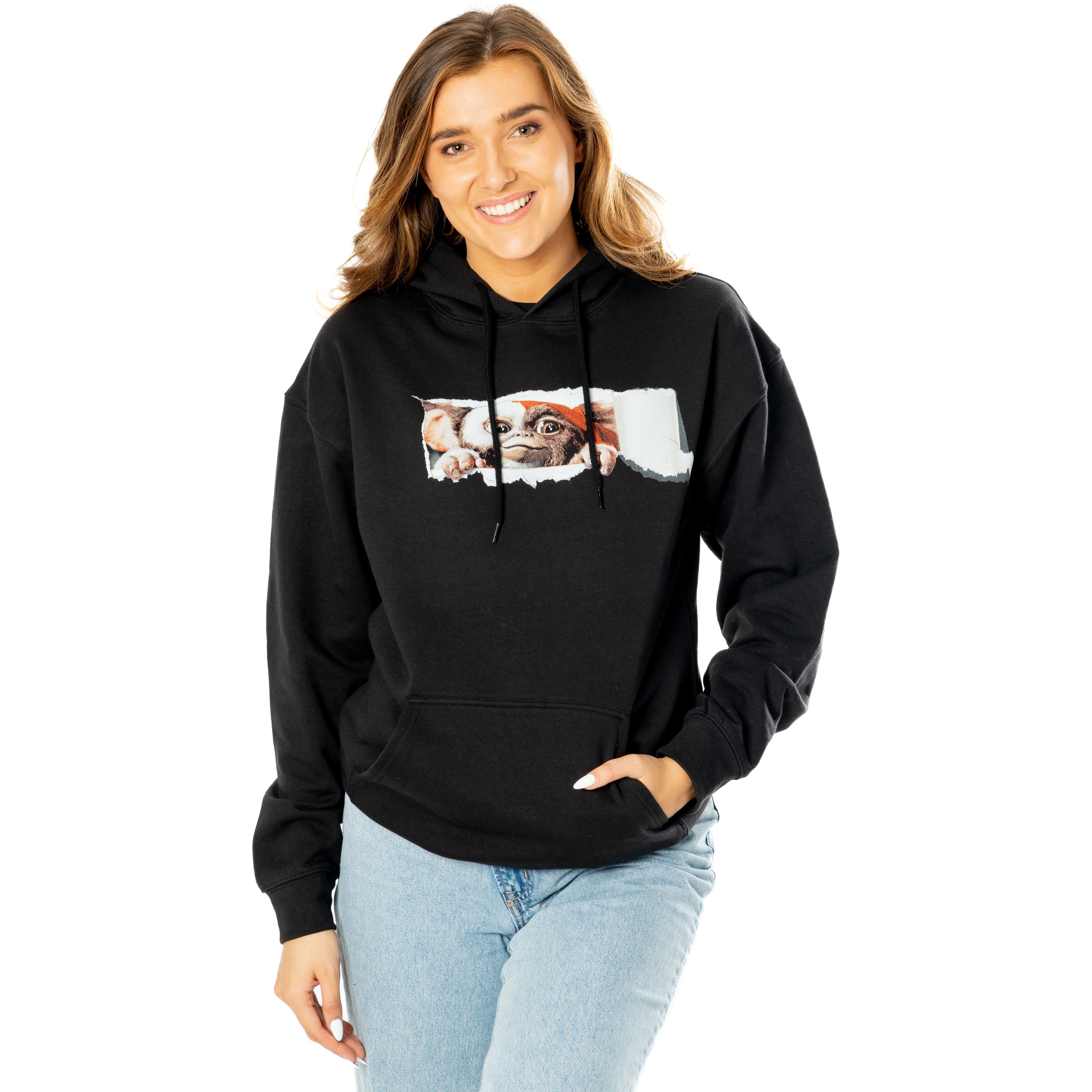 Gremlins Adult Unisex Black Front and Back Tear-Away Hoodie 5