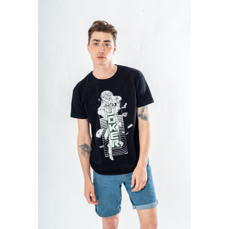 The Joker Adult Unisex Black Jester T-Shirt 1