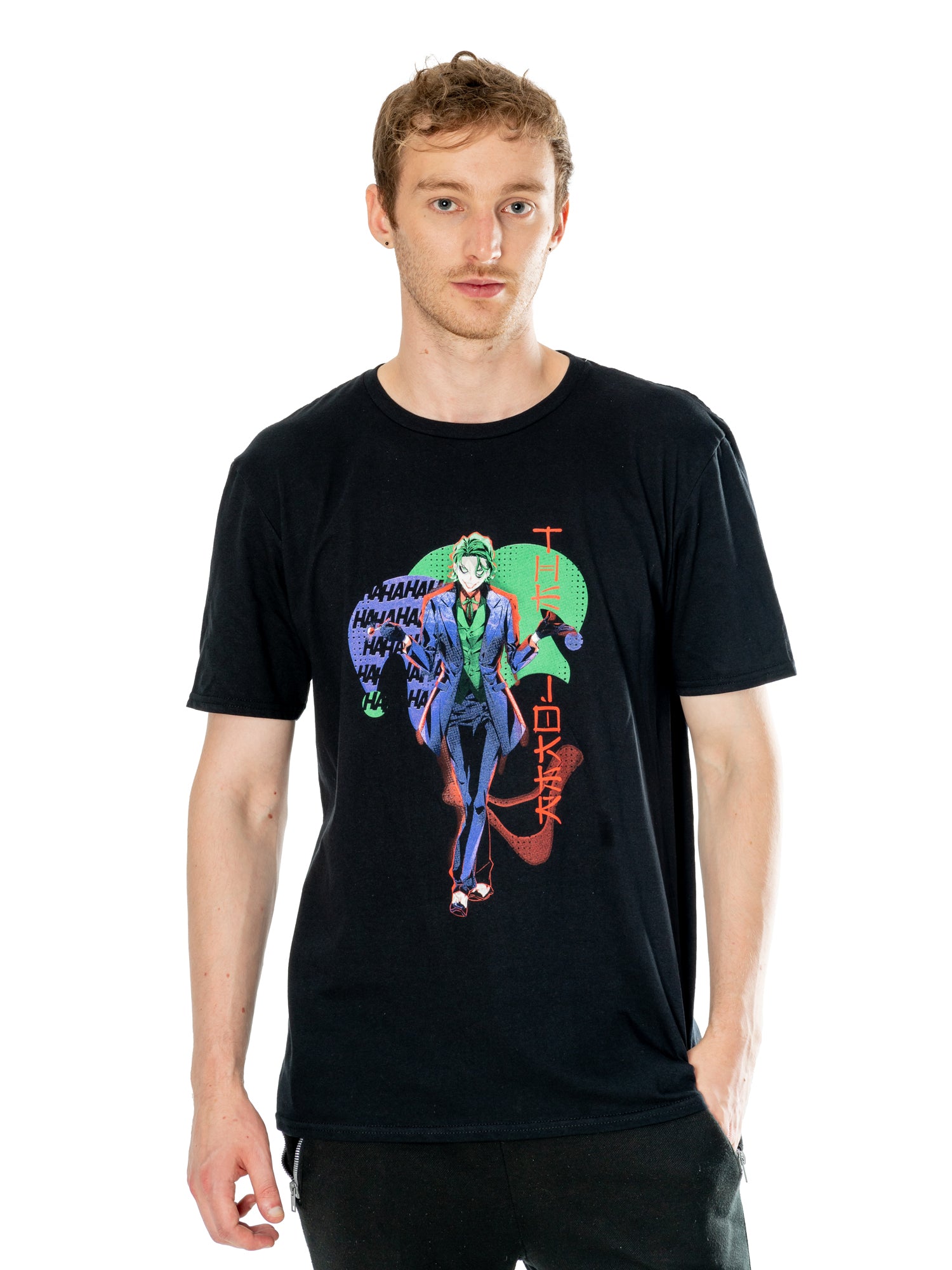 Joker Black Adult Anime Red Light T-Shirt 2
