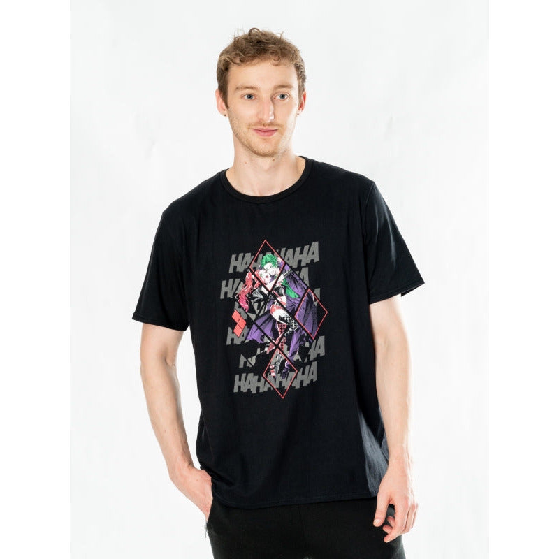 Harley Quinn Joker Black Adult Anime Diamond T-Shirt 2