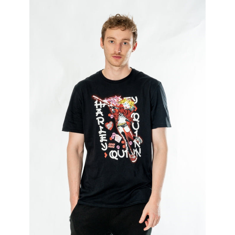 Harley Quinn Black Adult Anime Good Night T-Shirt 1