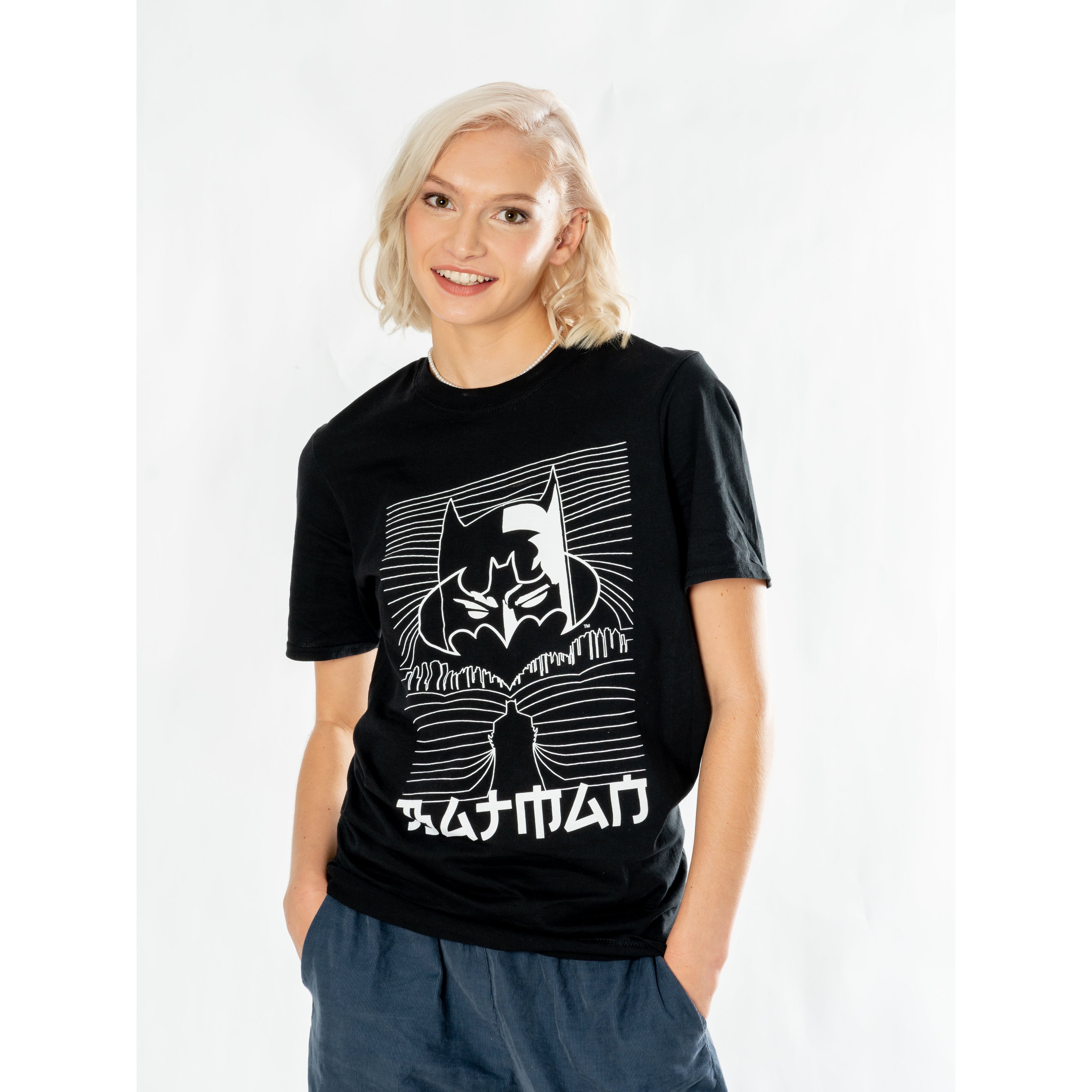 Batman Black Adult Anime City T-Shirt 2