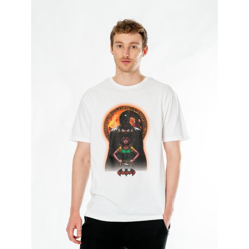 Batman White Adult Anime Moon T-Shirt 2