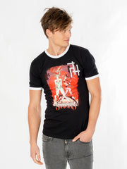 Sirens Crossword Black Ringer T-Shirt
