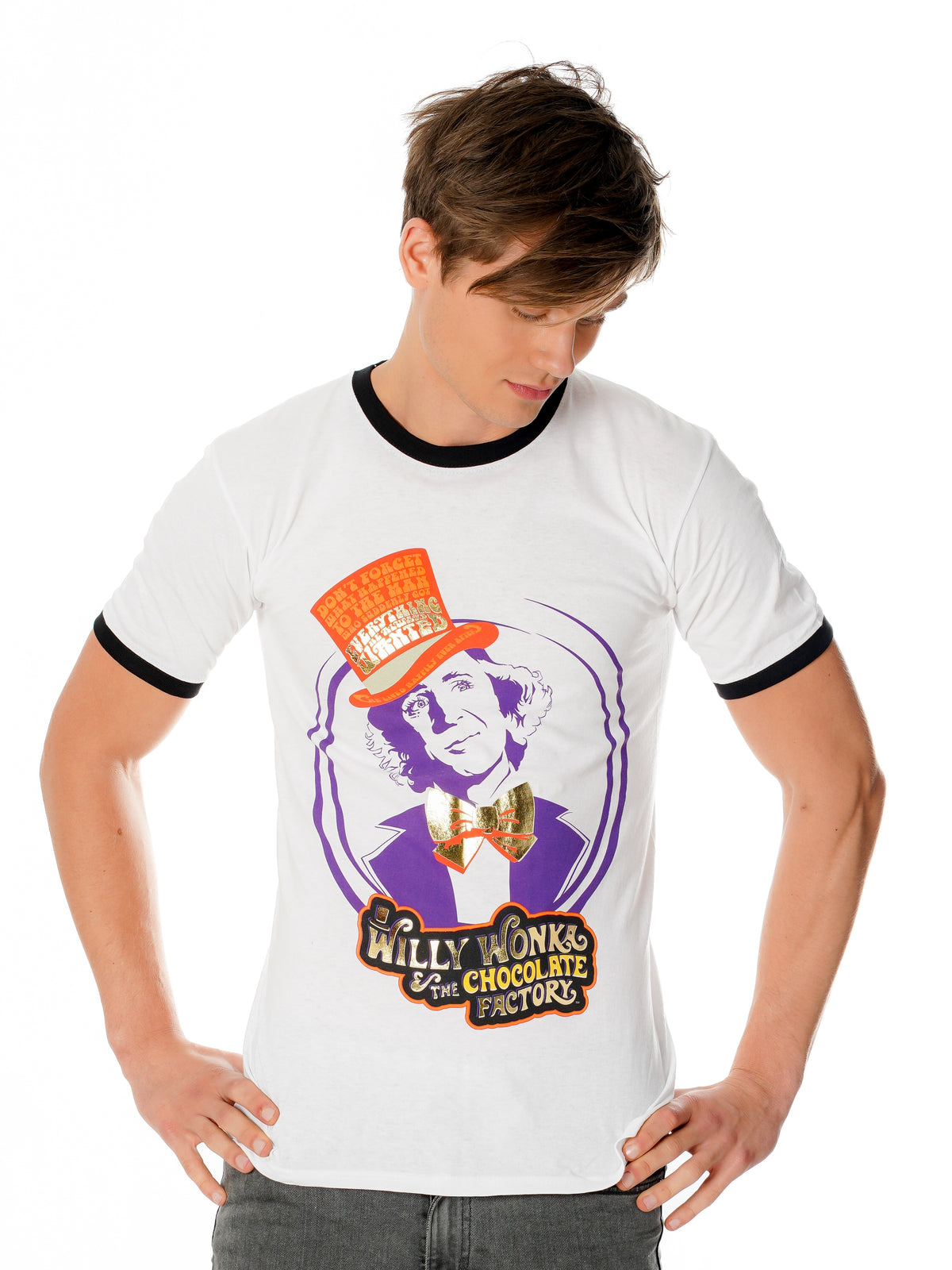 Willy Wonka Bowtie And Top Hat T-shirt 4