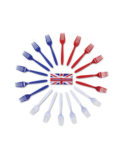 Red/White/Blue Forks (18 Pkt) ***