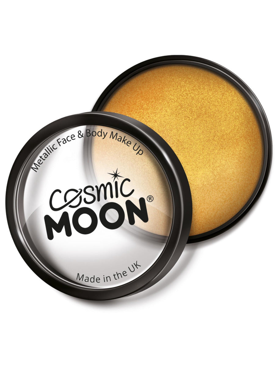 Cosmic Moon Metallic Pro Face Paint Cake Pots, Gol - 1